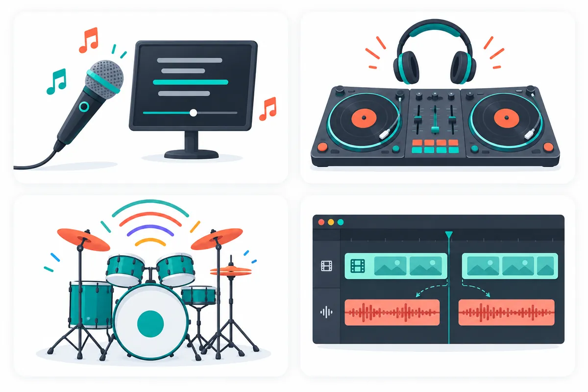 Demucs app use cases: karaoke instrumentals, acapellas, drum and bass stems, video audio cleanup